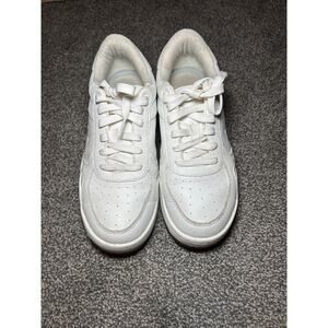 Alo W8  M 6.5 White Yoga Recovery Mode Sneaker Gum Soles Casual Leather